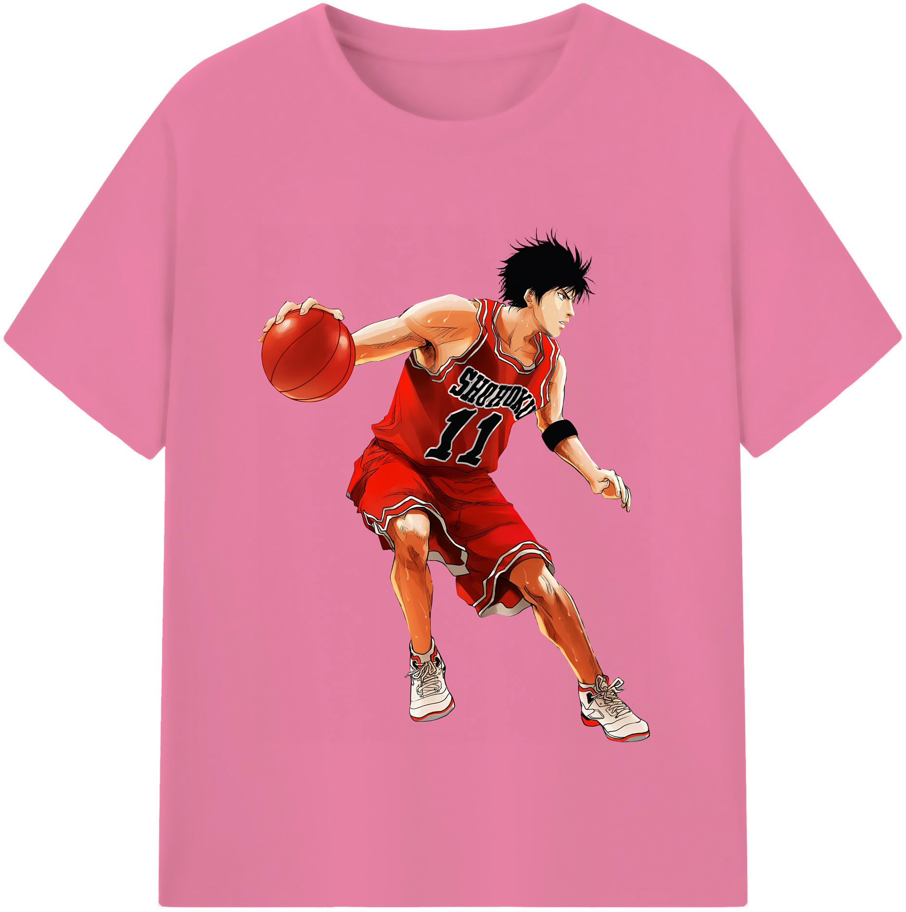SLAM DUNK／スラムダンク 綿100％半袖Tシャツ（フロントプリント）
